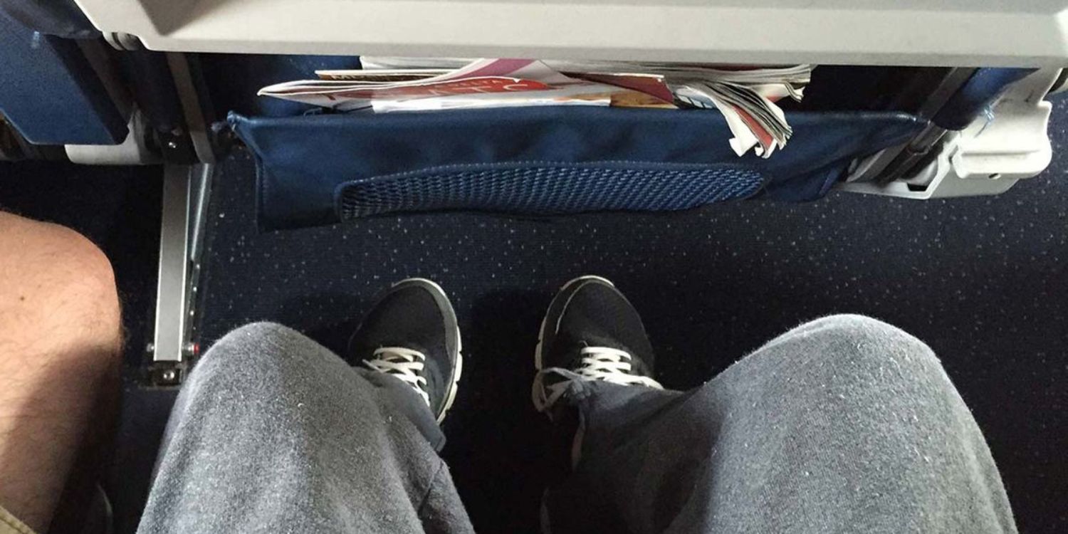 Man Has a Funny Way of Getting Plane Passengers To Move Their Feet